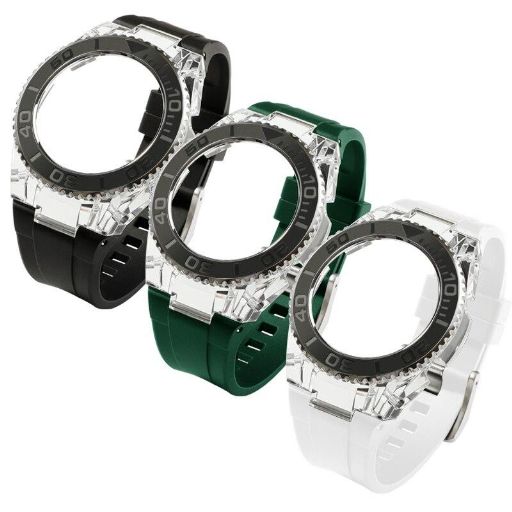最新版 G-shock GA-2100 2110用 ラバーストラップ カスタム MOD バンド ケース セット