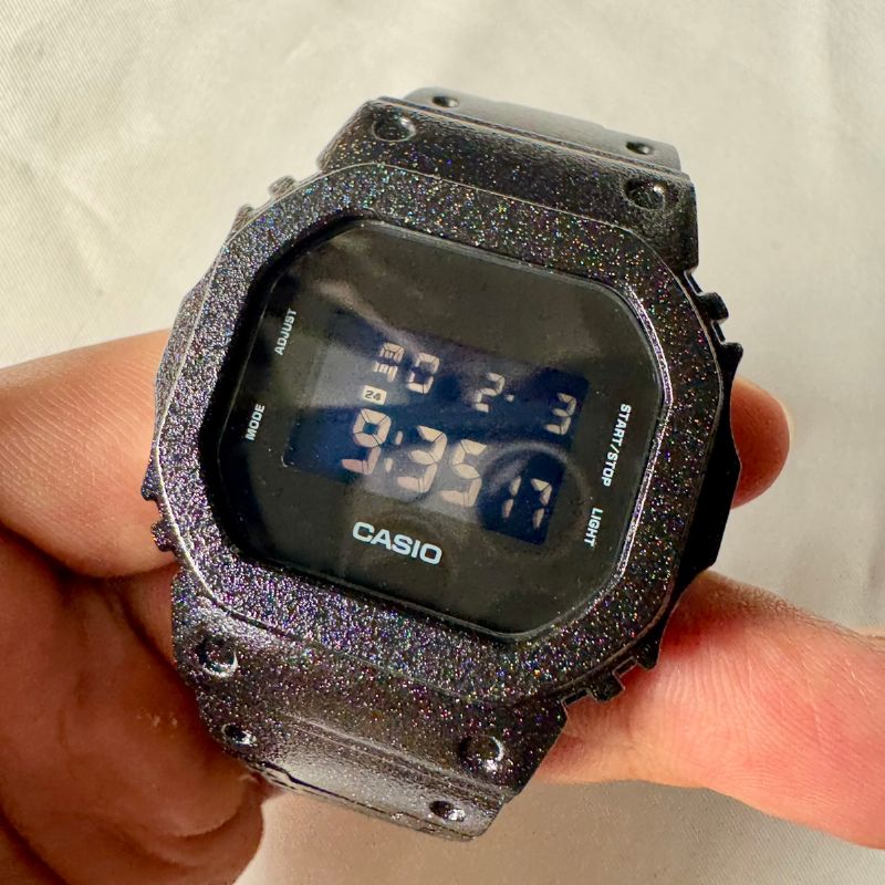G-shock カシオ CASIO G-shock DW5600 5610用 ブラック ステンレスケース ホログラム塗装 (ケースストラップのみ)