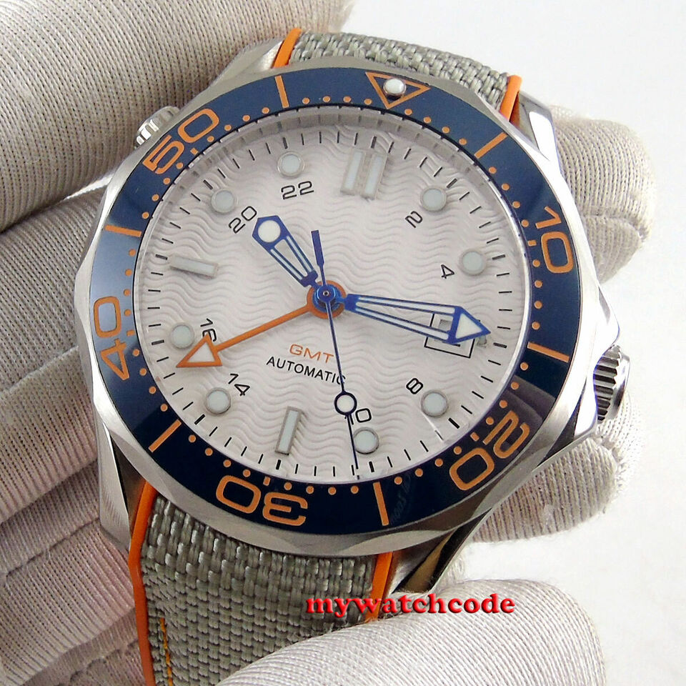 メンズ　時計　GMT サファイアガラス　自動巻き　41MM　ラバーバンド　　最大2年保証