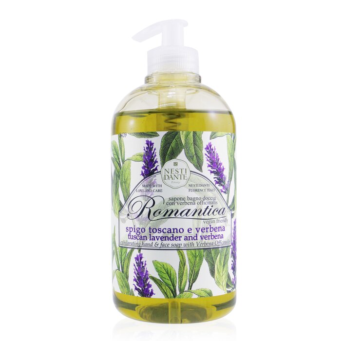  ネスティダンテ Nesti Dante Romantica Exhilarating Hand & Face Soap With Verbena Officinalis - Lavender And Verbena 500ml/16.9oz