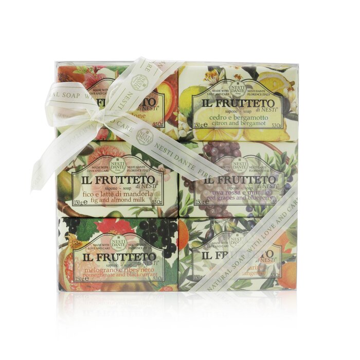  ネスティダンテ Nesti Dante Il Frutteto Soap Gift Set (#Peach & Lemon, #Citron & Bergamot, #Fig & Almond Milk, #Red Grapes & Blueberry, #Pomegranate & Blackcurrant, #Olive Oil & Tangerine 6x150g/5.3oz