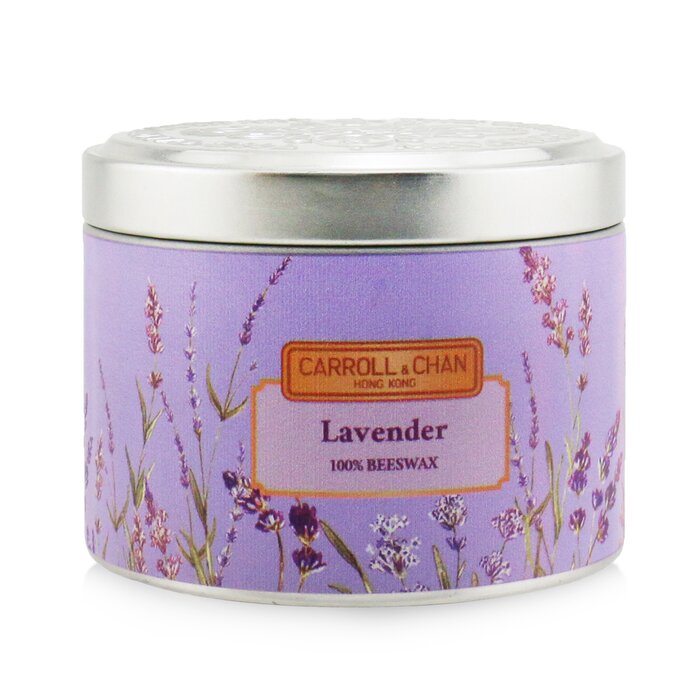 【月間優良ショップ】 キャンドル・キャロル＆チャン Carroll & Chan 100% Beeswax Tin Candle - Lavender (8x6) cm【海外通販】