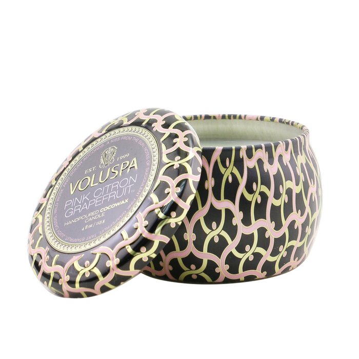 【月間優良ショップ】 ボルスパ Voluspa Mini Tin Candle - Pink Citron Grapefruit 113g/4oz【海外通販】