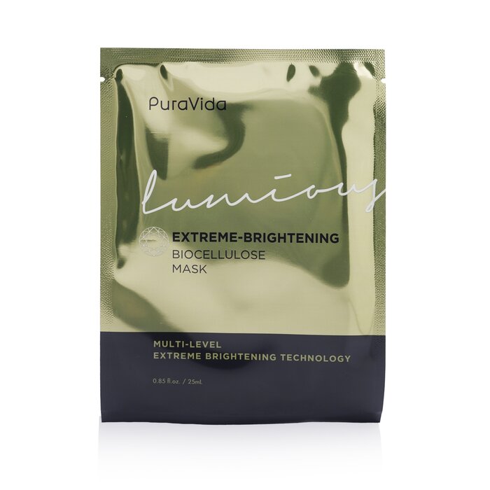 yԗDǃVbvz LX~[ KISS ME PuraVida Luminous Extreme Brightening Biocellulose Mask 4sheetsyCOʔ́z