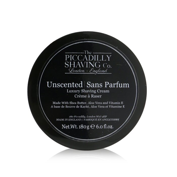 【月間優良ショップ】 The Piccadilly Shaving Co. Unscented Luxury Shaving Cream 180g/6oz【海外通販】