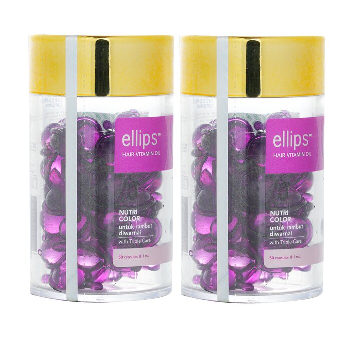 エリップス Ellips Hair Vitamin Oil - Nutri Color 2x50capsules【海外通販】 2