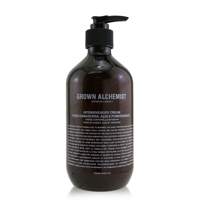 【月間優良ショップ】 グロウン・アルケミスト Grown Alchemist インテンシブ ボディ クリーム - Rosa Damascena, Acai & Pomegranate 500ml/16.9oz【海外通販】