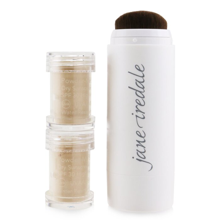 【月間優良ショップ】 ジェーンアイルデール Jane Iredale Powder Me Refillable Brush (1x Brush, 2x Refills) - Nude 2x2.5g/0.09oz【海外通販】