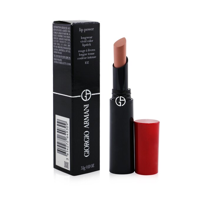 【月間優良ショップ】 ジョルジオ アルマーニ Giorgio Armani Lip Power Longwear Vivid Color Lipstick - # 102 Romanza 3.1g/0.11oz【海外通販】 2