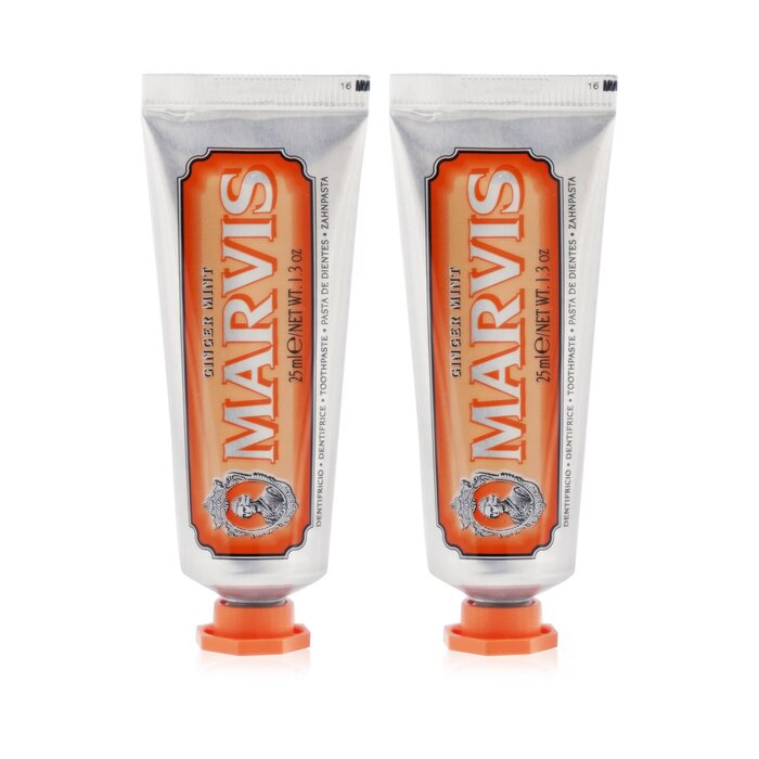 マービス Marvis Ginger Mint Toothpaste Duo Pack (Travel Size) 2x25ml/1.29oz【海外通販】