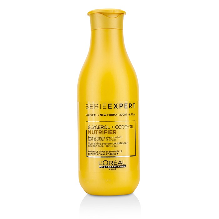 【月間優良ショップ】ロレアル L'Oreal Professionnel Serie Expert - Nutrifier Glycerol + Coco Oil Nourishing System Silicone-Free Conditioner - Rinse Out 200ml/6.7oz【海外通販】