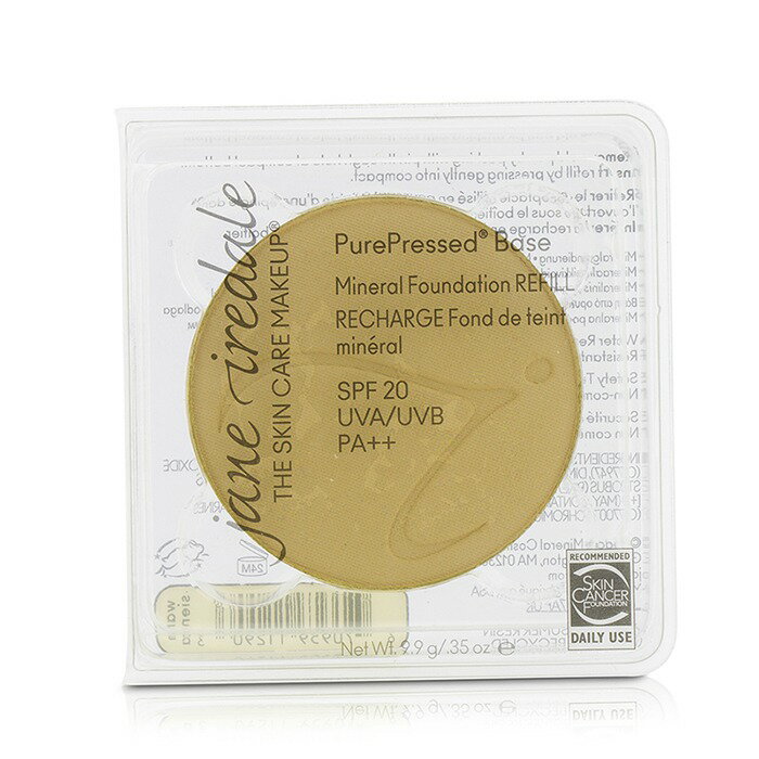 【月間優良ショップ】 ジェーンアイルデール Jane Iredale ピュアプレストベース SPF20 PA++ リフィル - ウォームシエナ 9.9g/0.35oz【海外通販】のサムネイル