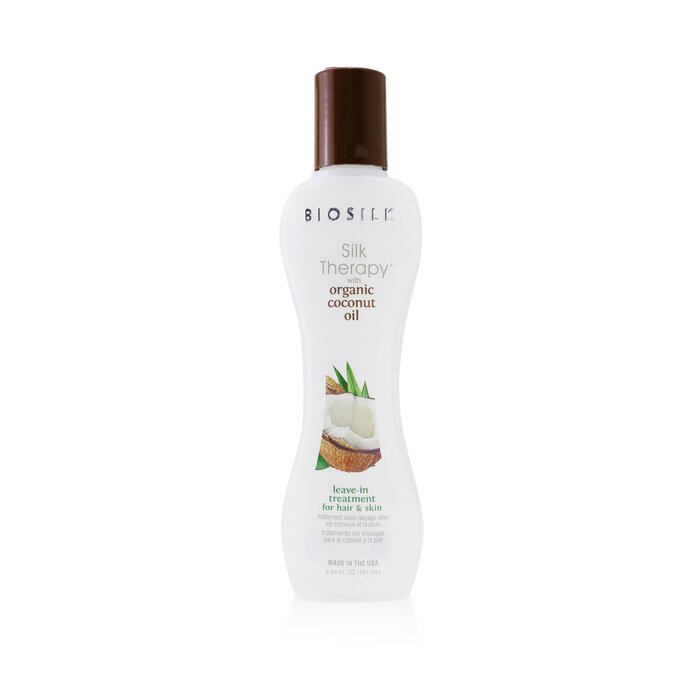 【月間優良ショップ】 バイオシルク BioSilk Silk Therapy with Coconut Oil Leave-In Treatment (For Hair Skin) 167ml/5.64oz【海外通販】