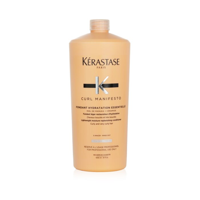 【月間優良ショップ】 ケラスターゼ Kerastase Curl Manifesto Fondant Hydratation Essentielle Lightweight Moisture Replenishing Conditioner - For Curly & Very Curly Hair (Salon Size) 1000ml/34oz【海外通販】