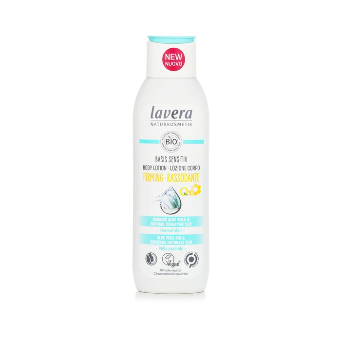 【月間優良ショップ】 ラヴェーラ Lavera Basis Sensitiv Firming Body Lotion With Organic Aloe Vera Natural Coenzyme Q10 - For Normal Skin 250ml/8.4oz【海外通販】