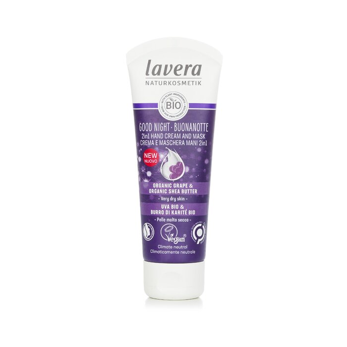 ڷͥɥåס  Lavera Good Night 2In1 Hand Cream &Mask Wirh Organic Grape &Organic Shea Butter - For Very Dry Skin 75ml/2.6ozڳΡ