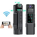 1080P 12MP ハイクリア 170° 広角赤外線ナイトアクションカメラ内蔵 WiFi モジュールコンパクトサイズのビデオカメラバッククリップデザイン 交通...