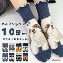 【ゆうパケット送料無料】靴下 レディース セット クルー丈 犬 わんこ シュナウザー シーズー トイプードル 柴犬 パグ フレンチブル チワワ 柄 おしゃれ 可...