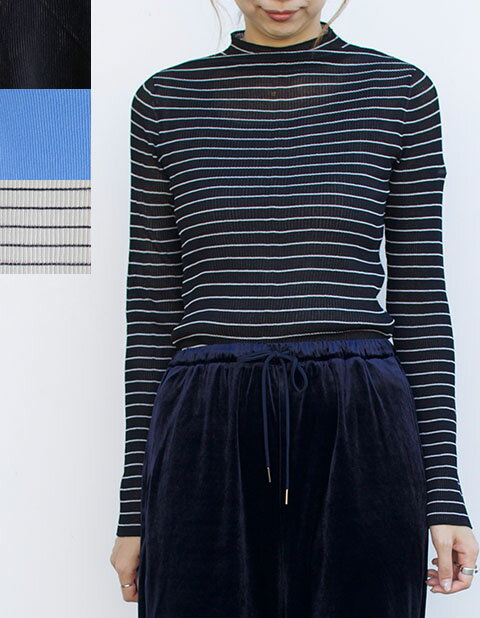【SALE 40%OFF】【2024AW】ORCIVAL(オーシバル)シアーリブ モックネックニット(OR-D0108 SAR) SHEER RIB KNITシアーニット/モックネック/リブ/ニット/【レディース】