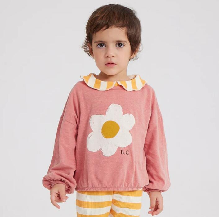 BOBOCHOSES(ボボショセス)（ボボショーズ）BBaby Big Flower girl T-shirt ベビービッグフラワーTシャツ6.12.18m(223AB009)BOBO CHOSES/ベビースウェット/ベビートップス