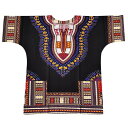 【送料無料】ダシキ ブラック Dashiki ダシキトップス トップス Tシャツ アフリカ アフリカン アフリカンシャツ アフリカ民族衣装 民族衣装 衣装 エスニック ヒップホップ ダンス ダンサー ダンス衣装 メンズトップス レディーストップス 男女兼用