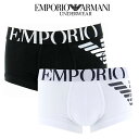 エンポリオアルマーニ 【13】 イーグル ストレッチ コットン トランク ボクサーパンツ メンズ アンダーウェア サイドロゴ CC725 111866