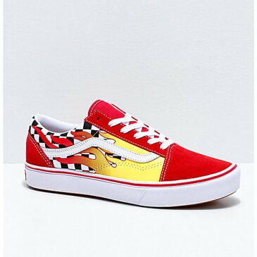 VANS/バンズ スニーカー 大人気 ユニセックス レッド オールドスクール OLD SKOOL FLAME 商品コード：YOS1809