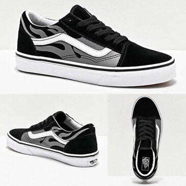 VANS/バンズ スニーカー 大人気 ユニセックス ブラック BLACK オールドスクール OLD SKOOL FLAME 商品コード：YOS1812