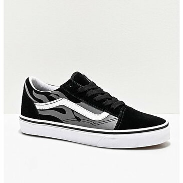 VANS/バンズ スニーカー 大人気 ユニセックス ブラック BLACK オールドスクール OLD SKOOL FLAME 商品コード：YOS1812