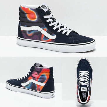 VANS/バンズ スニーカー 大人気 ユニセックス ハイカットスニーカー SK8-HI ホワイト マルチカラー 商品コード:YOS1854