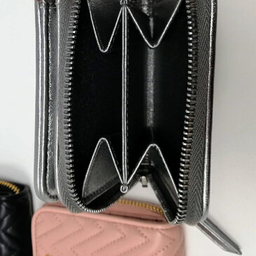 国内即納 MIUMIU/ミュウミュウ ミニ財布 折りたたみ 二つ折り コンパクト ミニ レディース 財布 5ML522 NAPPA IMPUNTURE CROMO メタリック シルバー