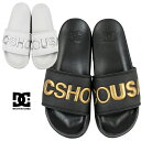 【セール】 DC SHOES シャワーサンダル DC SLIDE SE レディース ポリウレタン 白×シルバー/黒×ゴールド 24cm/25cm DM201020