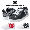  DC SHOES スニーカー COURT GRAFFIK LIFE メンズ 合成皮革 白 黒 赤 27cm/27.5cm/28cm DM211601 正規品