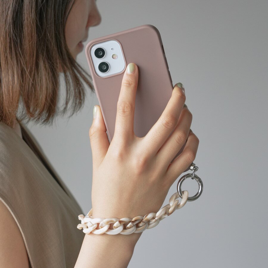 [ネコポス可] スマホケース ハンドチェーン付き スマホショルダー iPhoneケース ( 11Pro max / 12mini / 12 / 12pro / 12pro max / 13 / 13pro / 13pro max ) 45120304