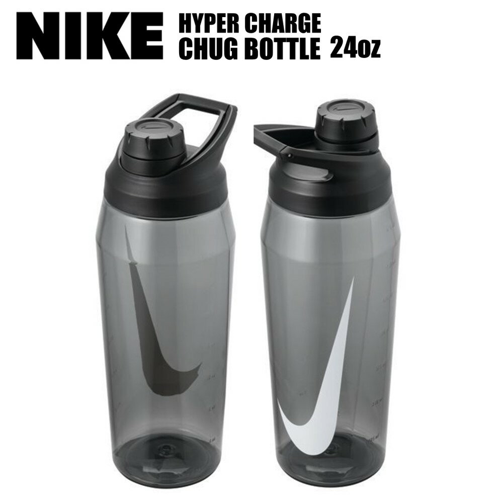 NIKE ウォーターボトル 水筒 709ml ランニング スポーツ 部活 ブラック グレー クリア ハイドレーション 24oz hy5003