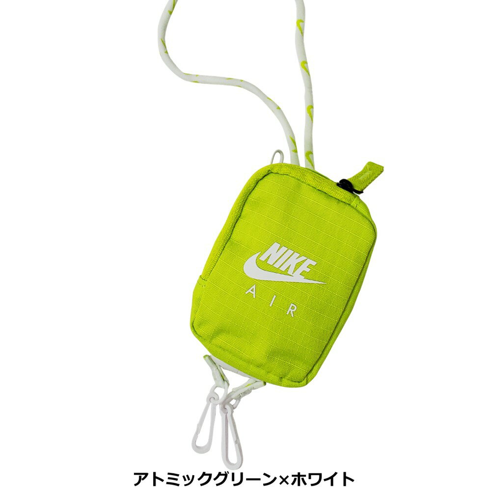 [ネコポス可※4個まで] NIKE ミニポーチ カードケース / NS2013-903 イエロー グリーン IDカードホルダー ファスナー付き ストラップ ネックストラップ Suica ランニング フェス オフィス 会社 スポーツ 部活