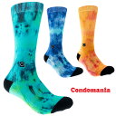 Condomania タイダイプリントソックス ロゴ刺繍 メンズ 3色展開 /CM200M1102