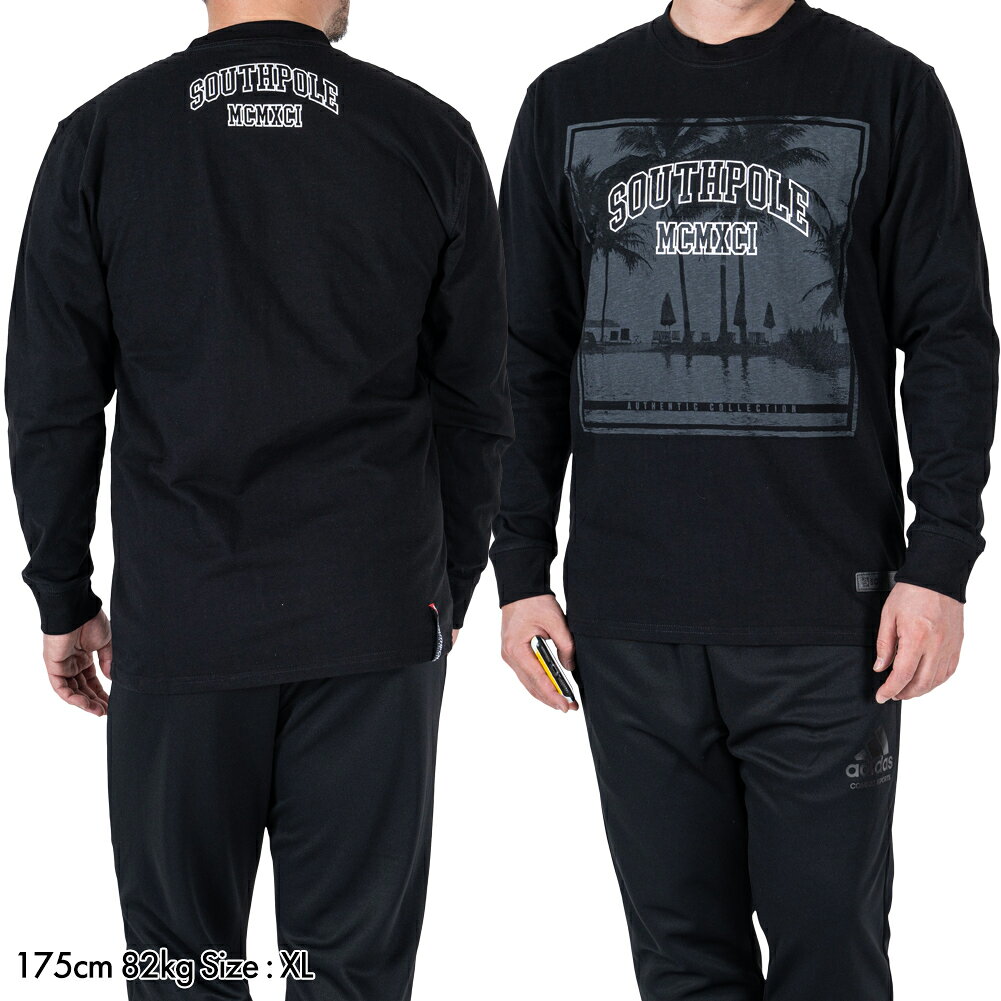 【セール】 SOUTHPOLE 長袖Tシャツ フォト メンズ ヘビーウェイト 綿100 ブラック ホワイト L XL 2XL 3XL 大きいサイズ ビッグサイズ B系 ストリート ヒップホップ ダンス 衣装 ファッション 正規品 stroll-10003470 STROLL【ストロール】STL サンプル画像2