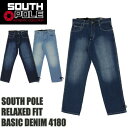 southpole メンズ ジーンズ 極太デニム デニム パンツ メンズデニムジーンズ ワイドパンツ 太い 太め 太もも ゆったり 大きめ 大きいサイズ おしゃれ ヒップホップ メンズファッション ストリートファッョン ストリート系 4180-1041 1042 1043