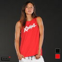 アウトレット BAWL ボウル HUAZY ロゴ レーサーバック タンクトップ BLACK RED ONEサイズ