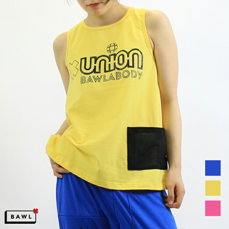 BAWL ボウル コラボ BOYZ メッシュ ポケット タンクトップ PINK YELLOW BLUE Sサイズ Mサイズ Lサイズ XLサイズ