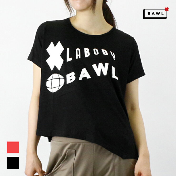 BAWL ボウル LA BODY コラボ DAVIDE Tシャツ CORAL コーラル BLACK ブラック フリーサイズ