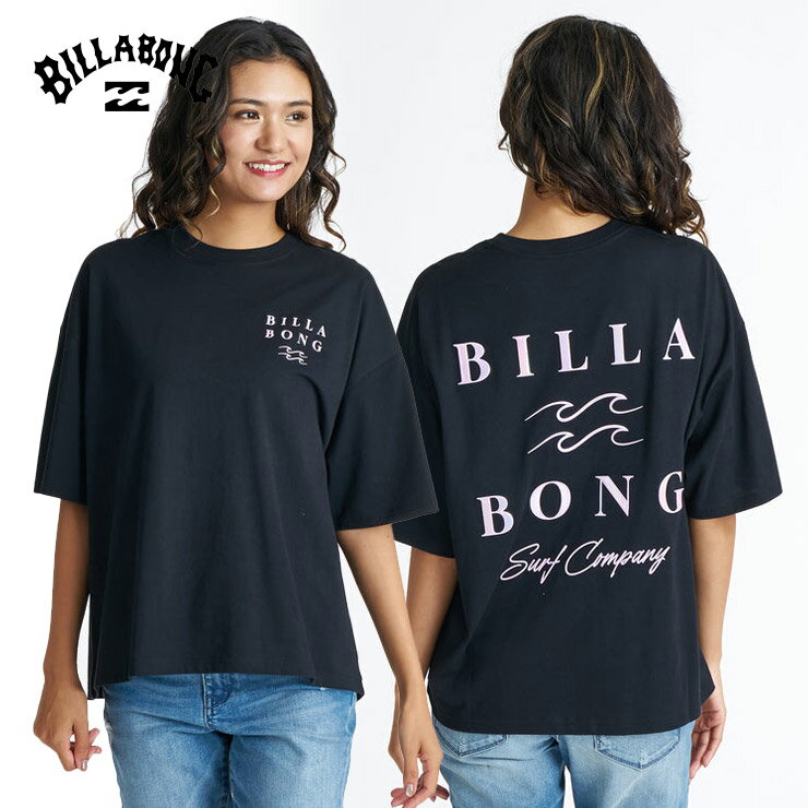 樂天商城 - BILLABONG 正規品 ビラボン Tシャツ 半袖 ロゴ バックロゴ 綿 天竺 ルーズ ゆったりレディース エクササイズ フィットネス ジム スポーツ ダンス ヨガ ウェア ブラック BG01C204