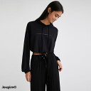 アウトレット Desigual デシグアル クロップ フーディ BLACK Mサイズ