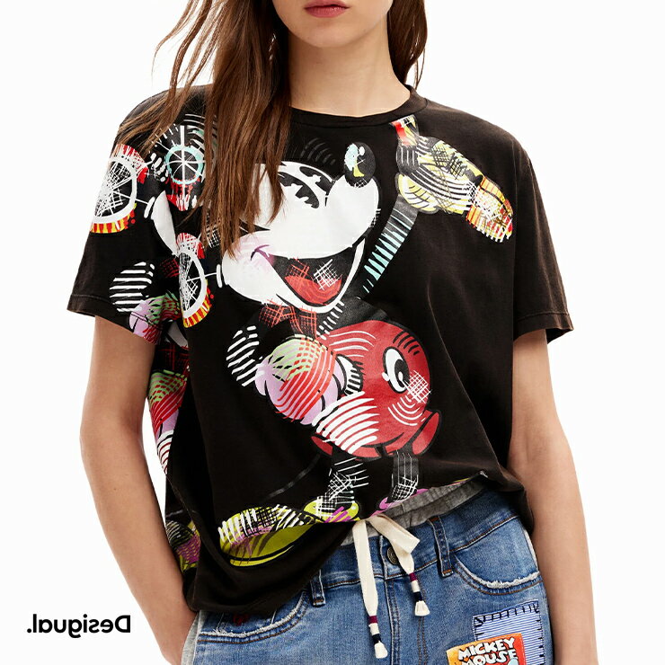 Desigual デシグアル MICKEY LACROX Tシャツ WHITE BLACK Mサイズ Lサイズ 1