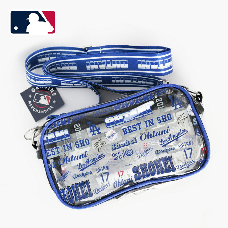 Dodgers ドジャース ショルダーバッグ クリアバッグ ポーチ 総柄 ロゴ MLB 公式 オ...