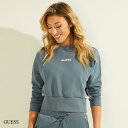 アウトレット GUESS ゲス サイドロゴ クルーネック スウェット ABBY SWEAT SHIRT BLUE GRAY Sサイズ Mサイズ