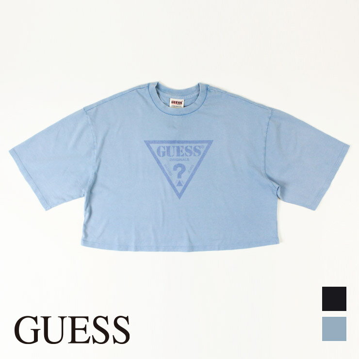 GUESS ゲス 半袖 Tシャツ コットン100% ブラック ブルー エクササイズ フィットネス ジム スポーツ ダンス ヨガ ウェア