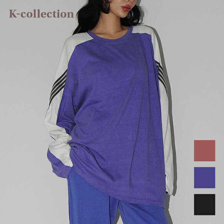 K-collection ケイコレクション ロングスリーブTシャツ NAVY ネイビー PURPLE パープル WINE ワイン ワ..