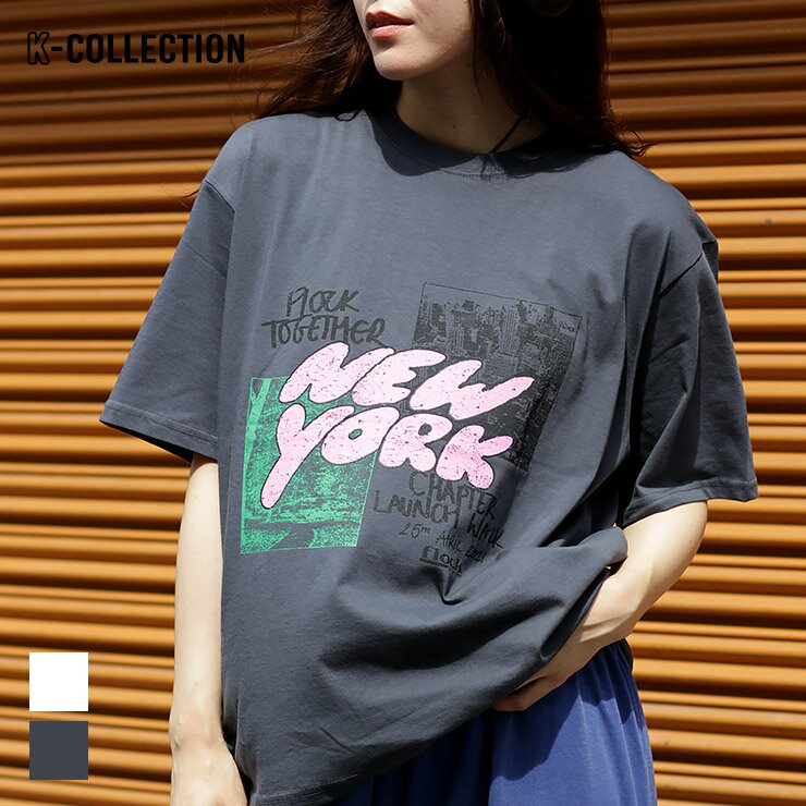 K-collection Tシャツ レディース 半袖 ロゴ 韓国ストリート ユニセックス エクササイズ フィットネス ..